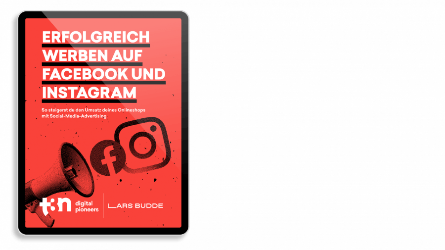 Das Cover des t3n Guides „Erfolgreich werben auf Facebook und Instagram“ mit Experte Lars Budde