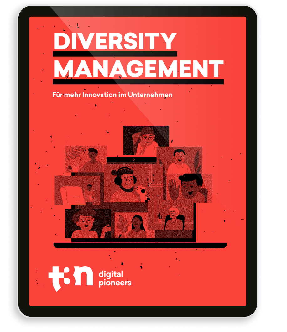 Zu sehen ist das Cover des t3n Guides Diversity Management, dargestellt in einem iPad. 